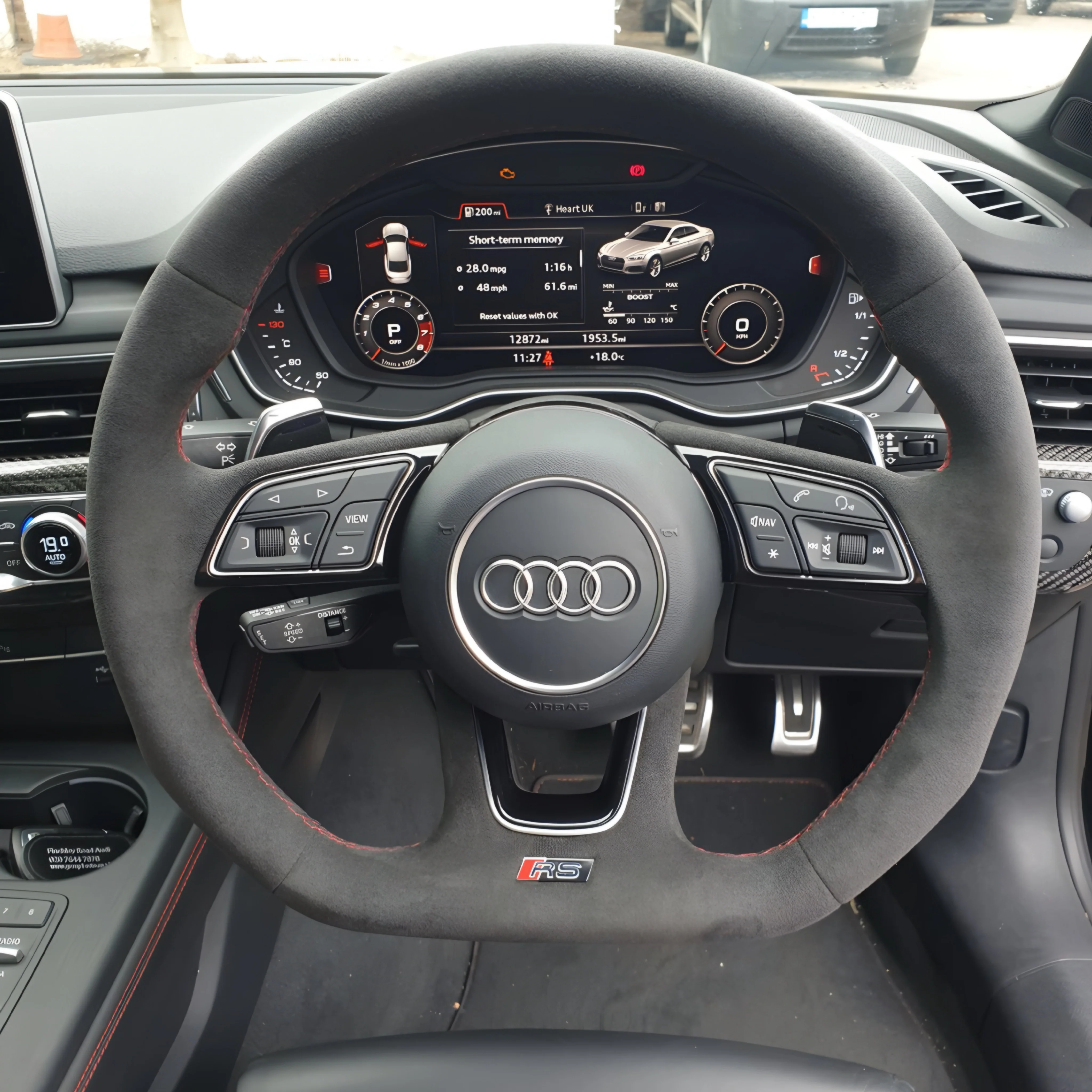 Audi RS Style Alcantara Steering Wheel - Image 3