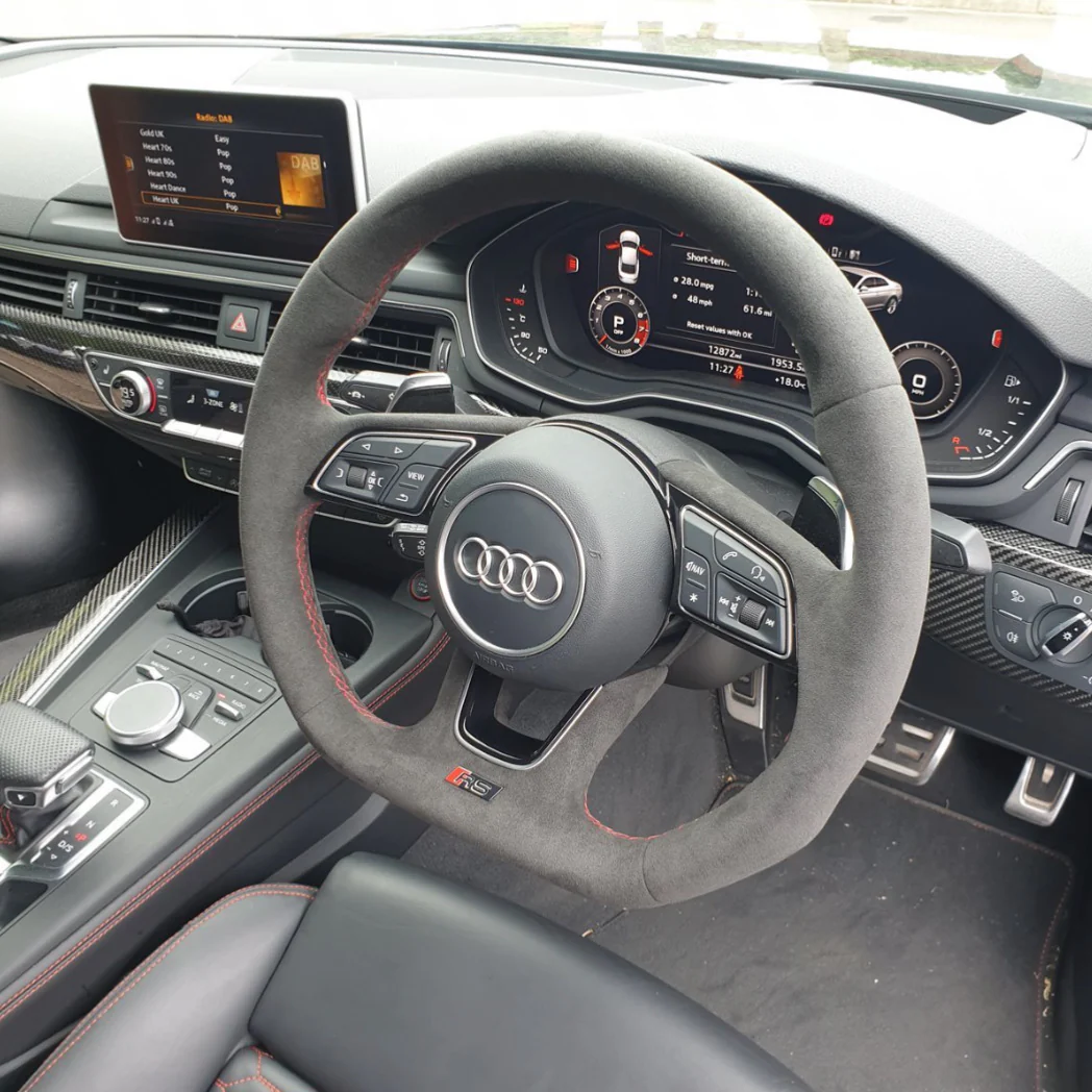 Audi RS Style Alcantara Steering Wheel - Image 4