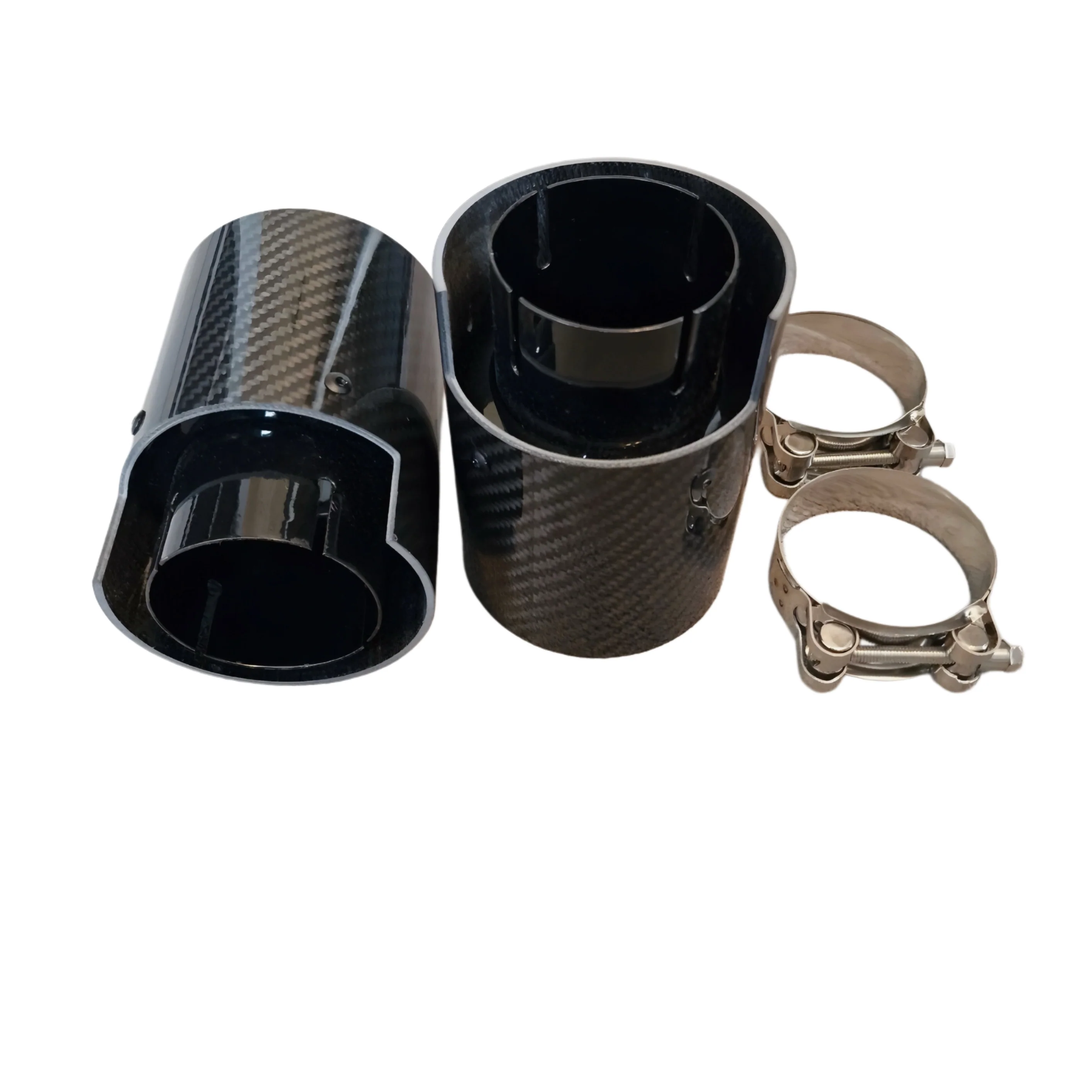 BMW M135i/M140i/M235i/M240i Gloss Black Carbon Fibre Style Exhaust Tips (Set of 2) - Image 3