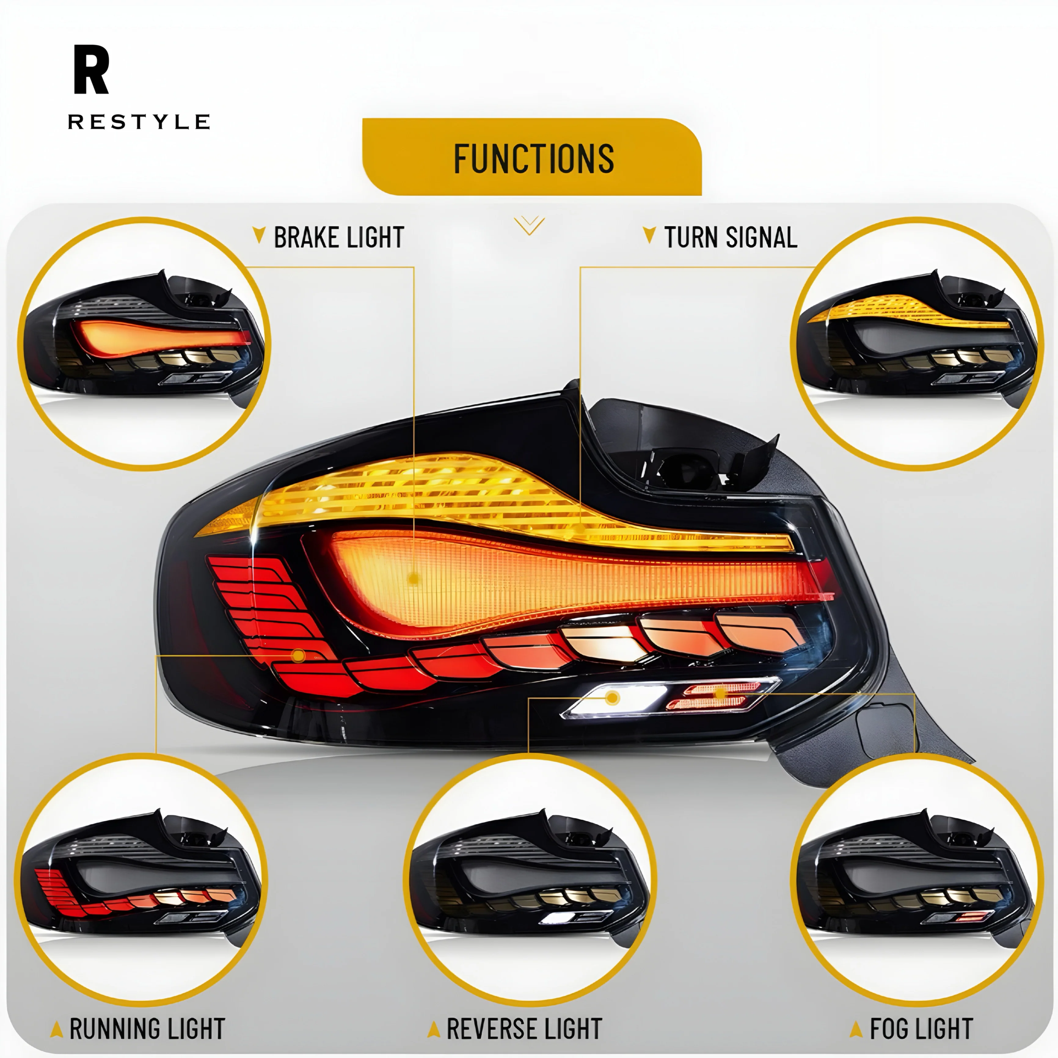 BMW 2 Series F22/F23 (2014–2021) Sequential LED Tail Lights – Standard & Smoked - Image 3