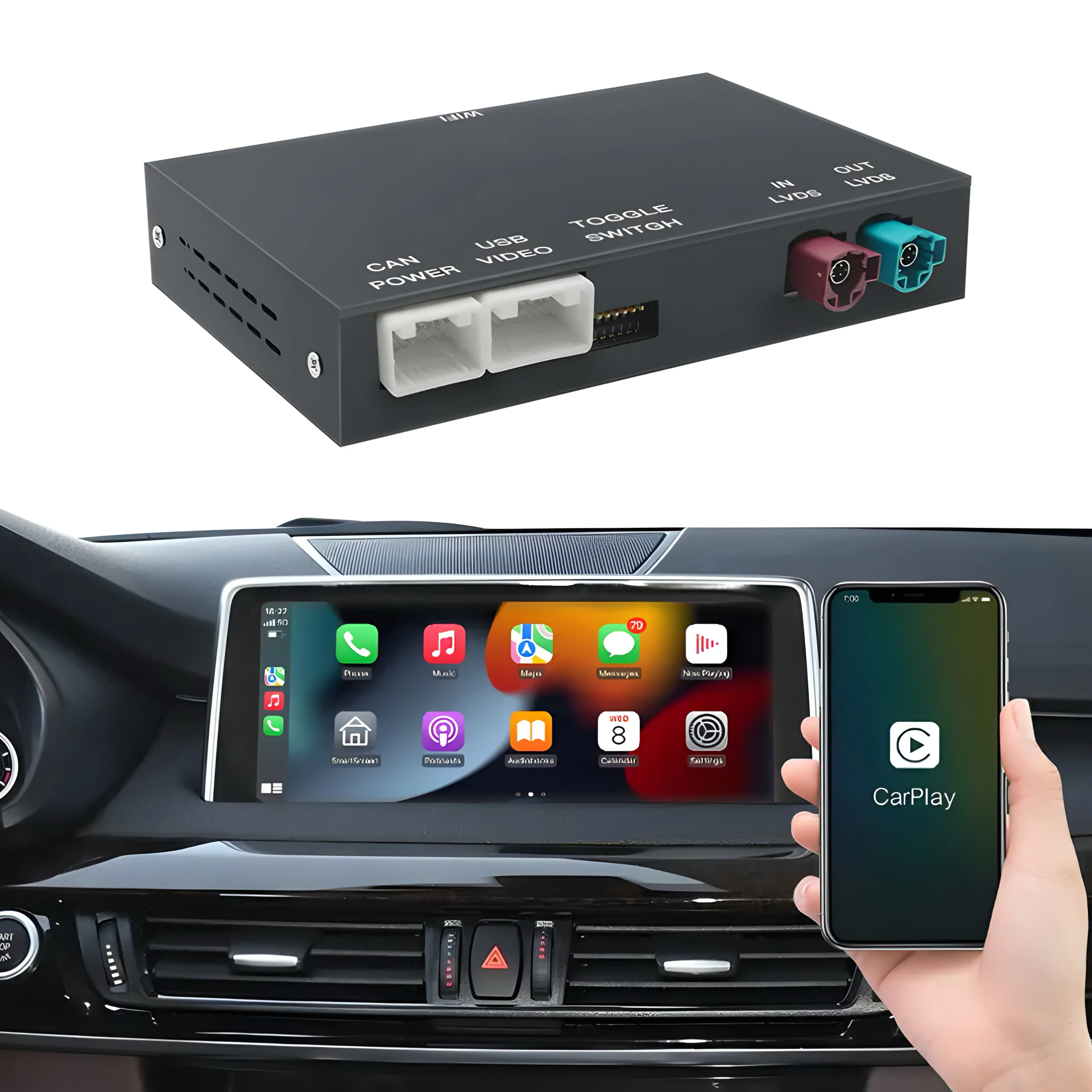 BMW CIC Wireless CarPlay & Android Auto Retrofit Unit - Image 6