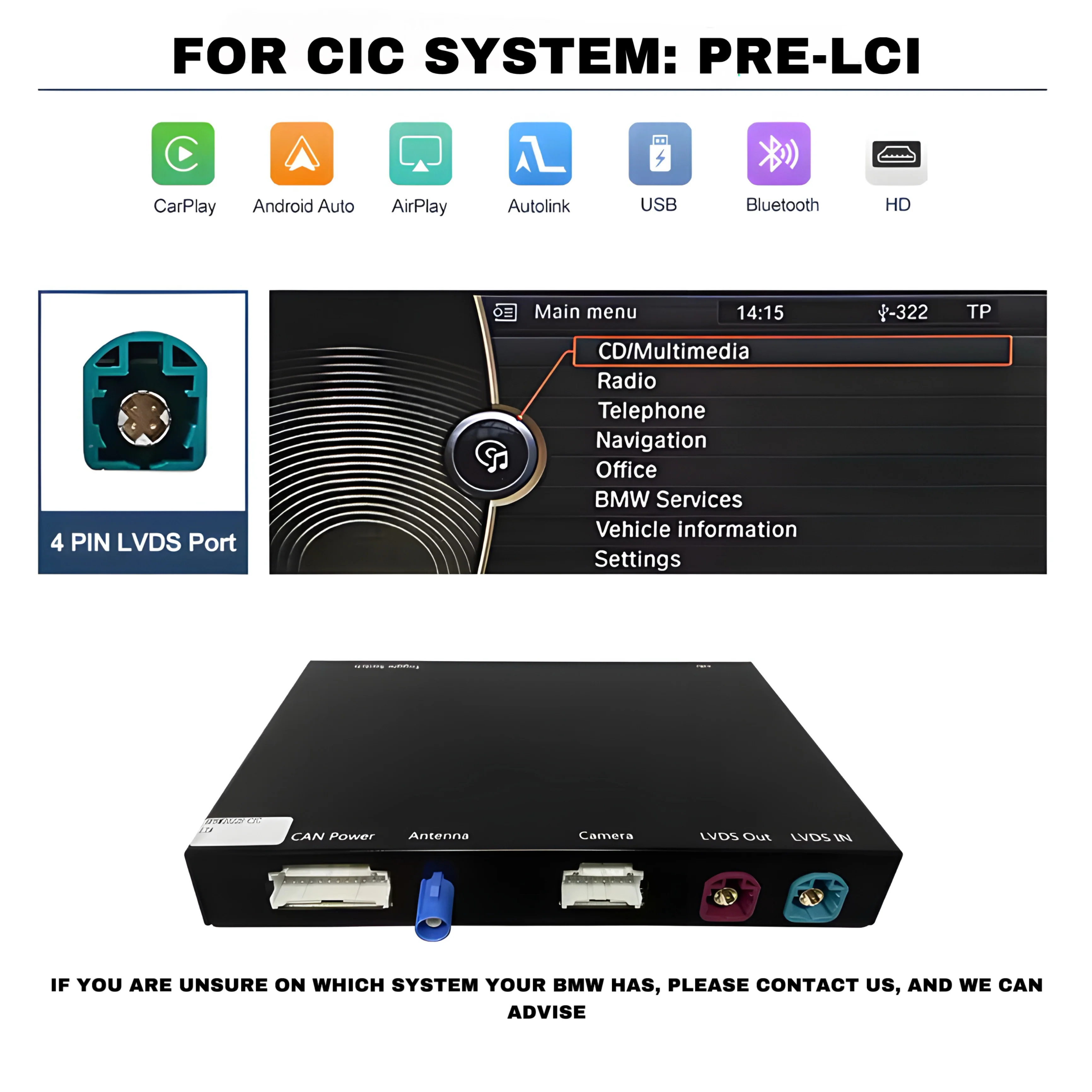 BMW CIC Wireless CarPlay & Android Auto Retrofit Unit - Image 7