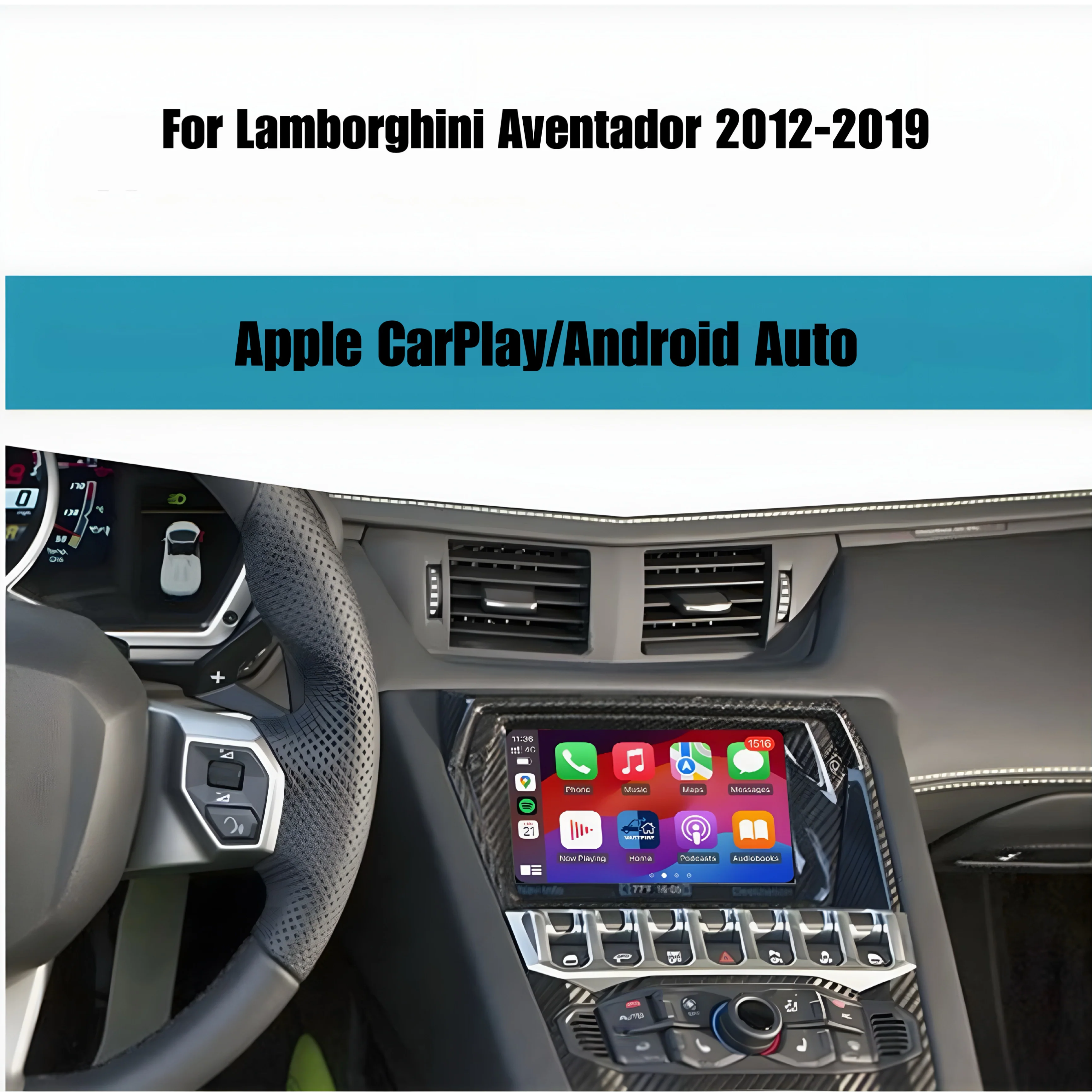 Lamborghini Aventador (2013–2019) Apple CarPlay & Android Auto Upgrade - Image 4
