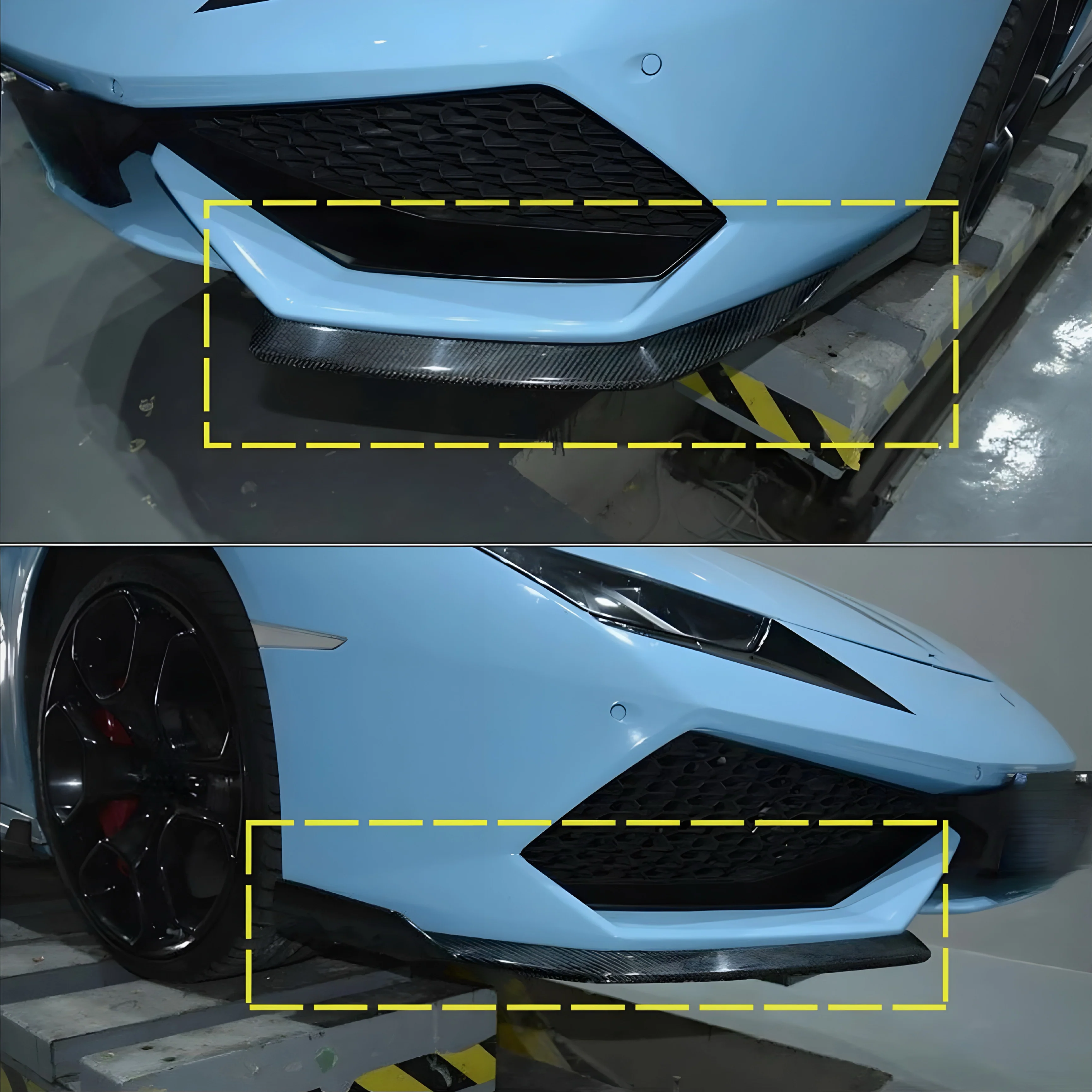 Lamborghini Huracan LP600 LP610 Real Carbon Fiber Front Bumper Lip - Image 5