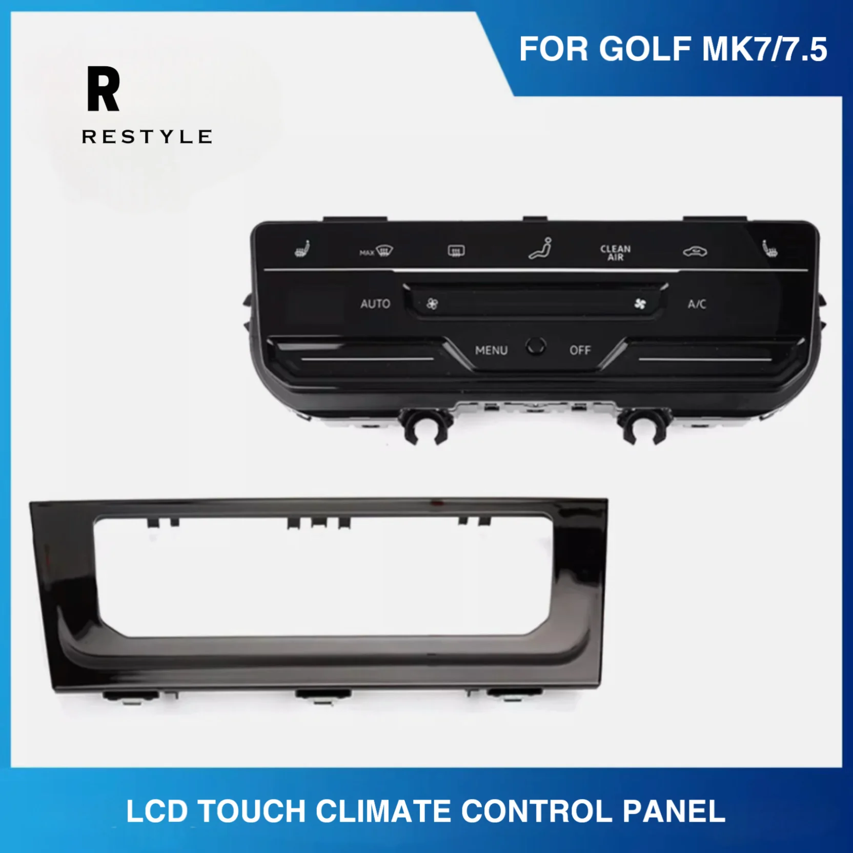 VW Golf MK7/7.5 LCD Touch Climate Control Panel - Image 3