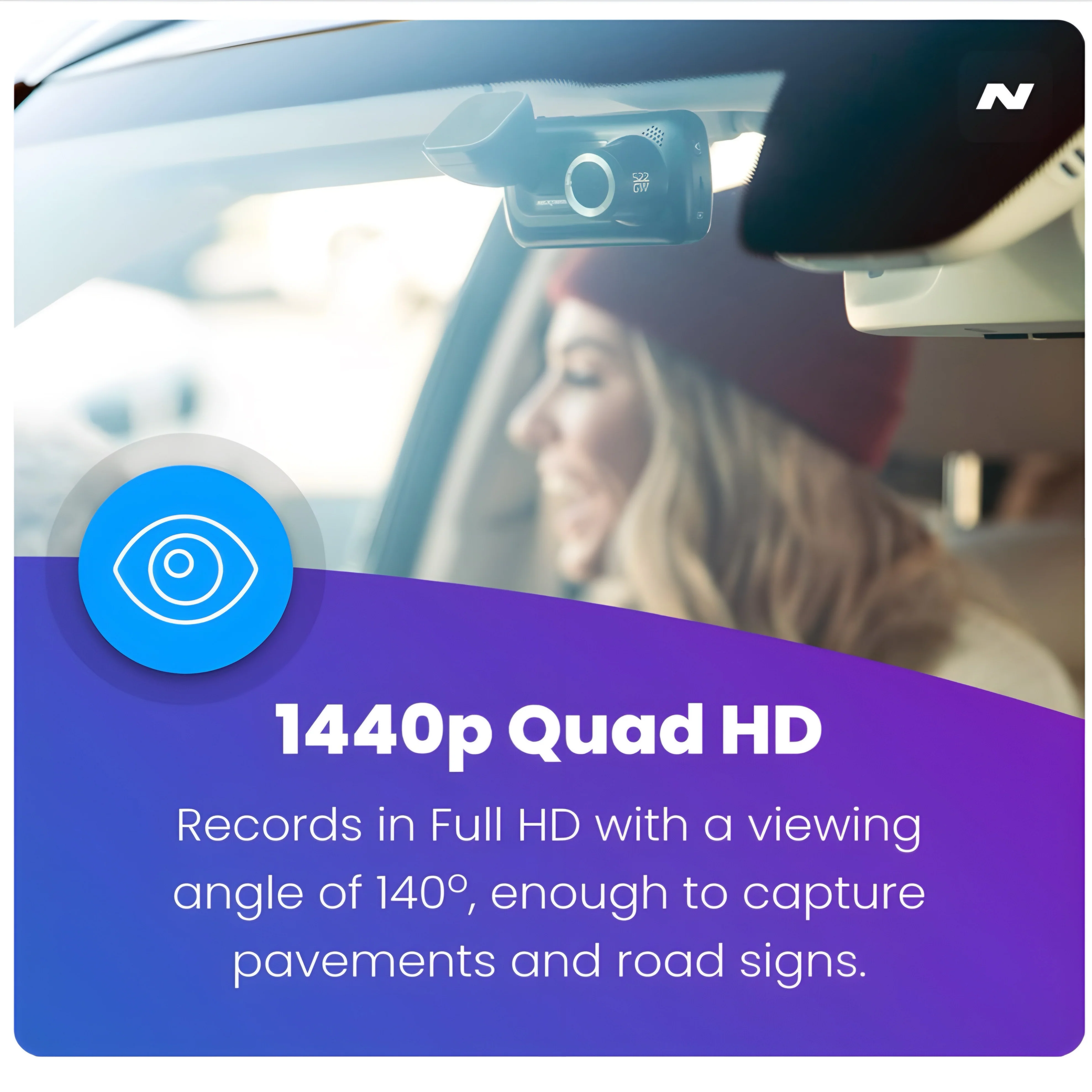 Nextbase 522GW Dash Cam Front Camera – 1440p - Image 3