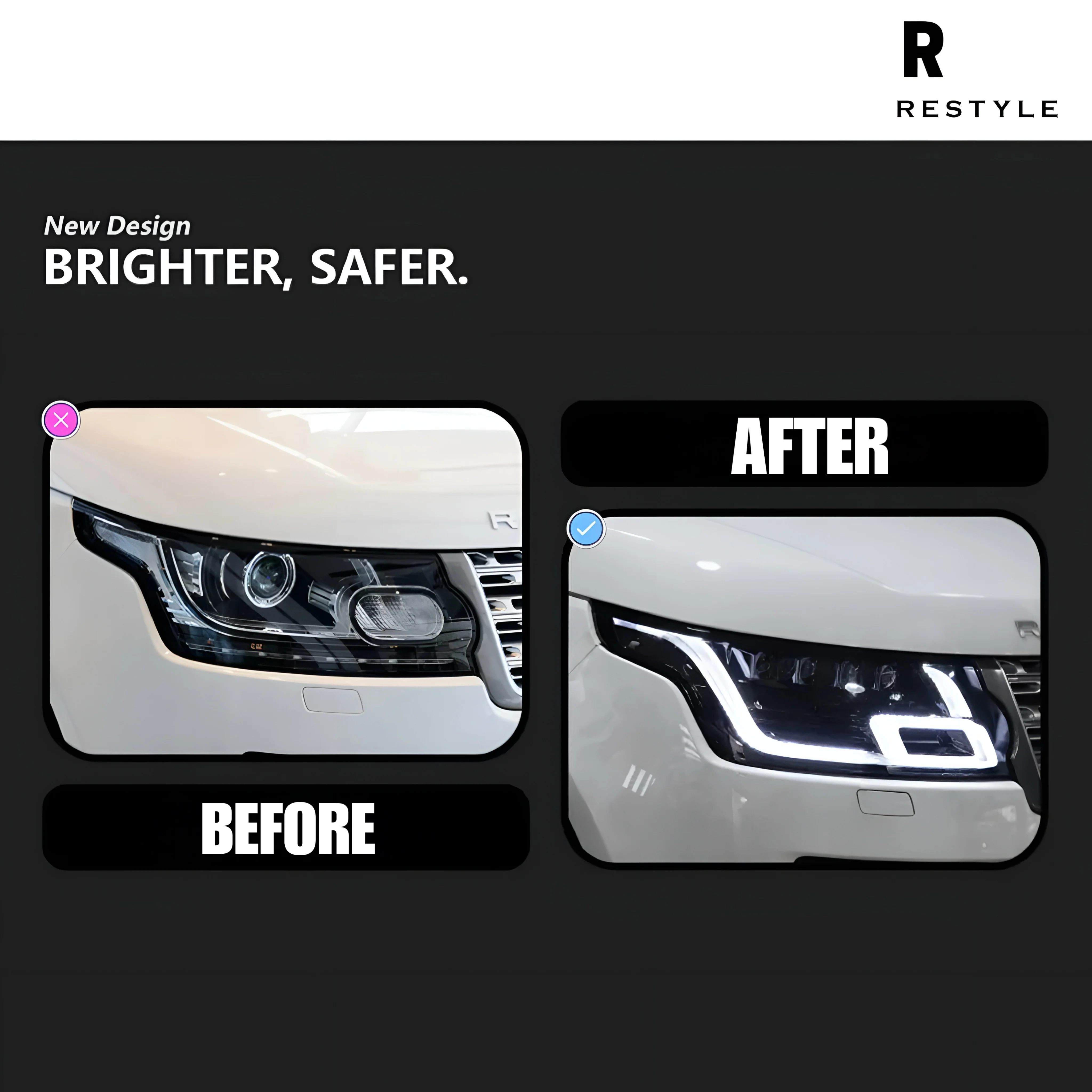 Range Rover Sport Facelift Headlights 13-18 - Image 5