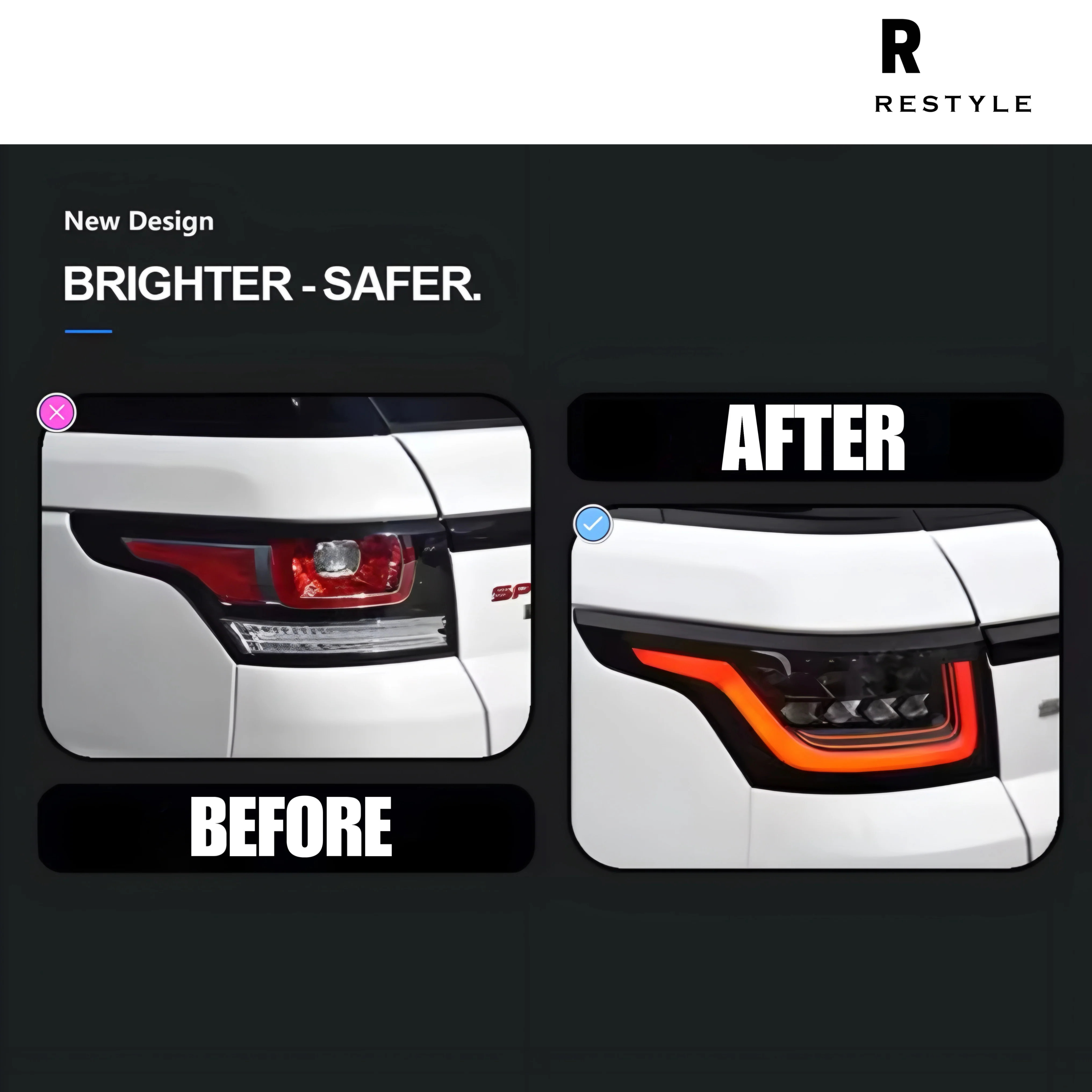 Range Rover Sport Facelift Rear LED Tail Lights 2013–2018 - Image 2