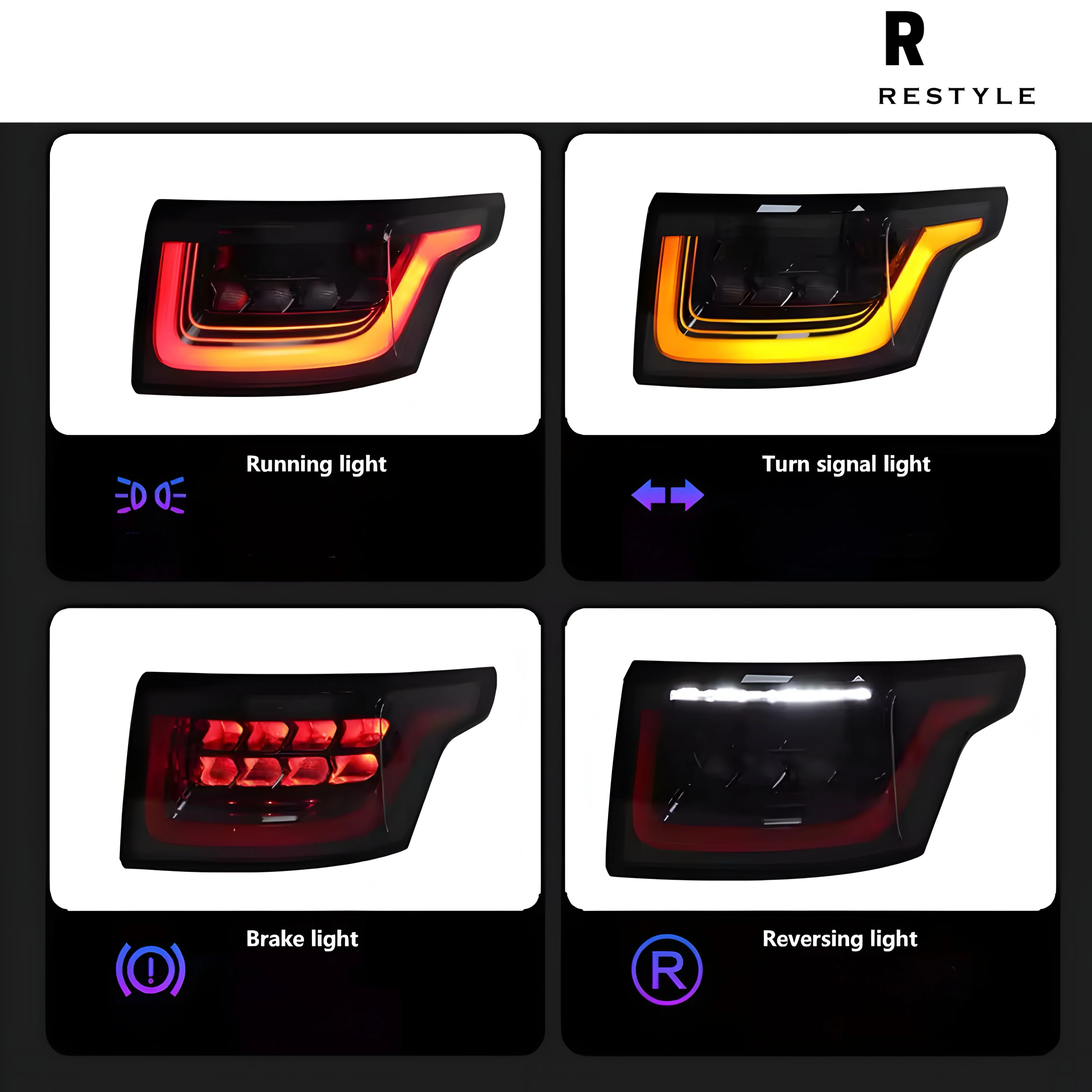 Range Rover Sport Facelift Rear LED Tail Lights 2013–2018 - Image 3
