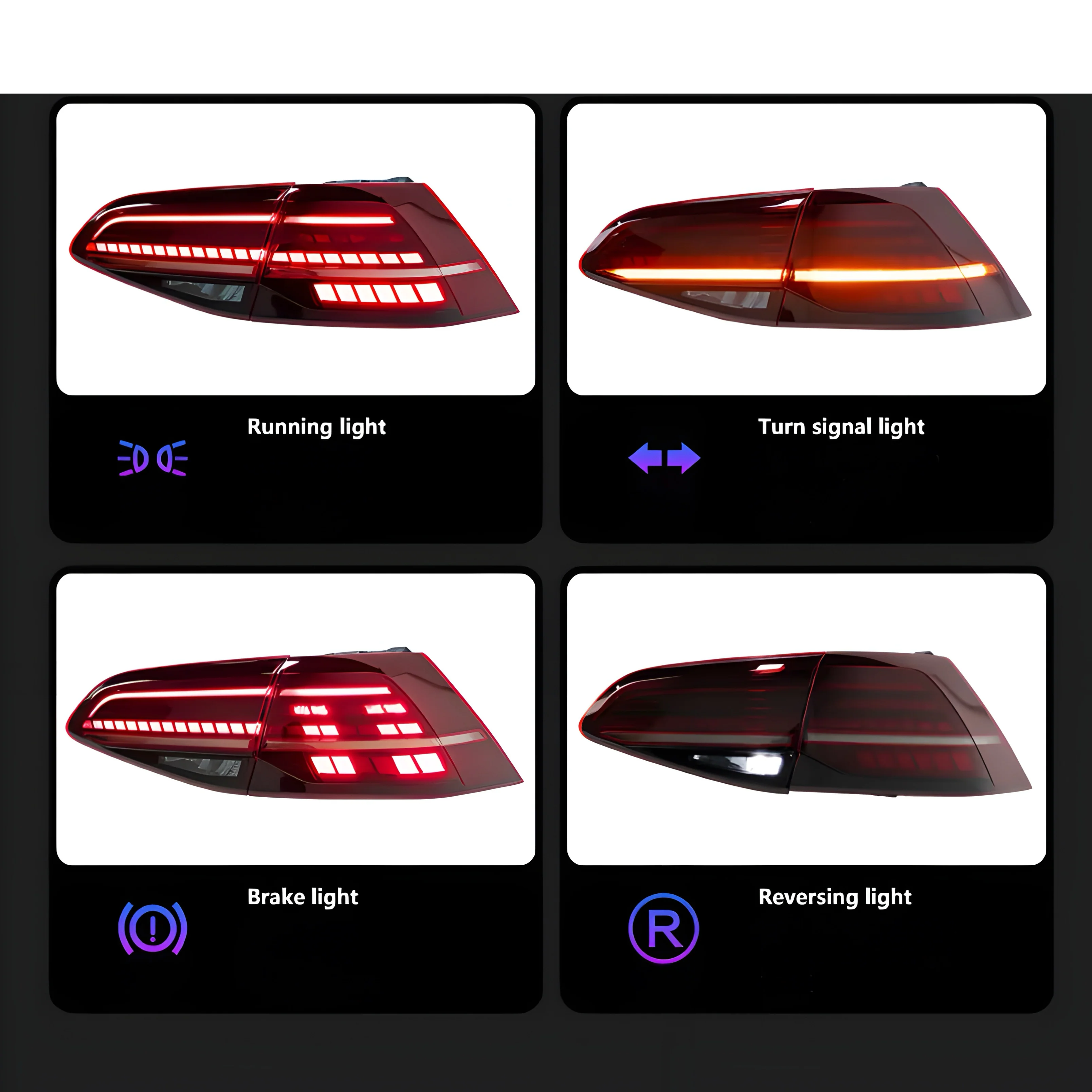 Golf MK7/7.5 Rear Led Tail Lights with Sequential Indicators - Image 5